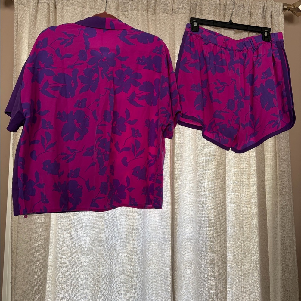 Entro Purple and Magenta Floral Two-Piece Set - Picture 2 of 2